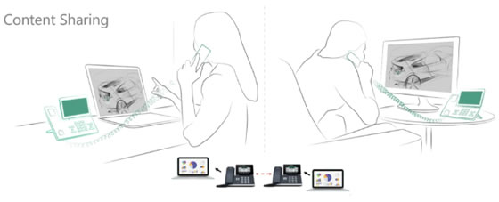 Content sharing yealink SIP-T54w Condivisione contenuti yealink